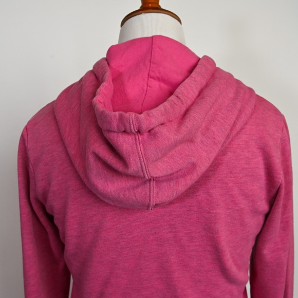 Billabong Y2K Pink Zip Up Hoodie Women's XL Peace Sign Bohemian Hippie Logo - Picture 8 of 14